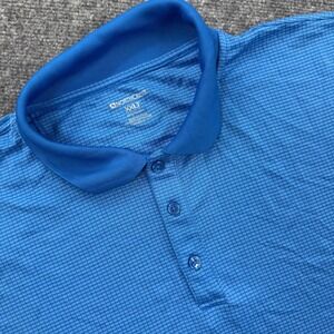 Northcrest Polo Shirt XXLT Blue Textured Short Sleeve Men's